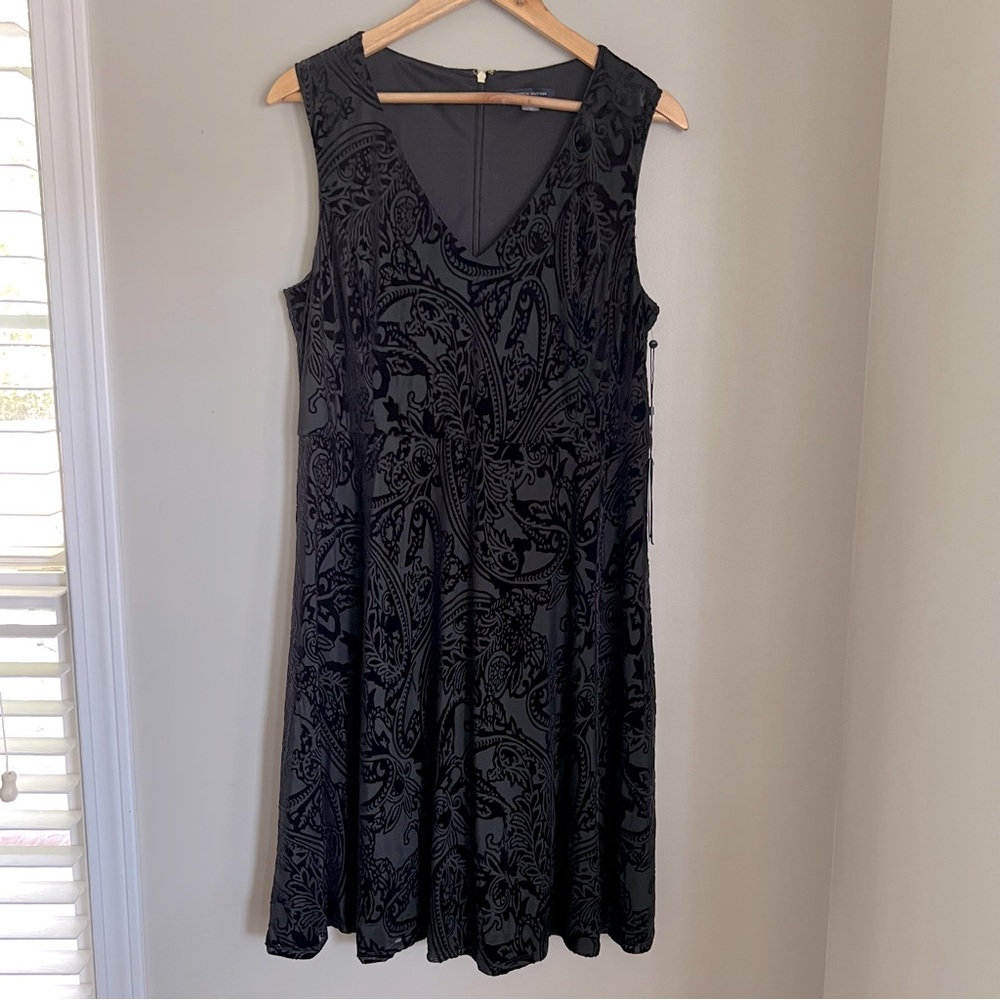 TOMMY HILFIGER| Floral Burnout Fit and Flare Sleeveless Dress